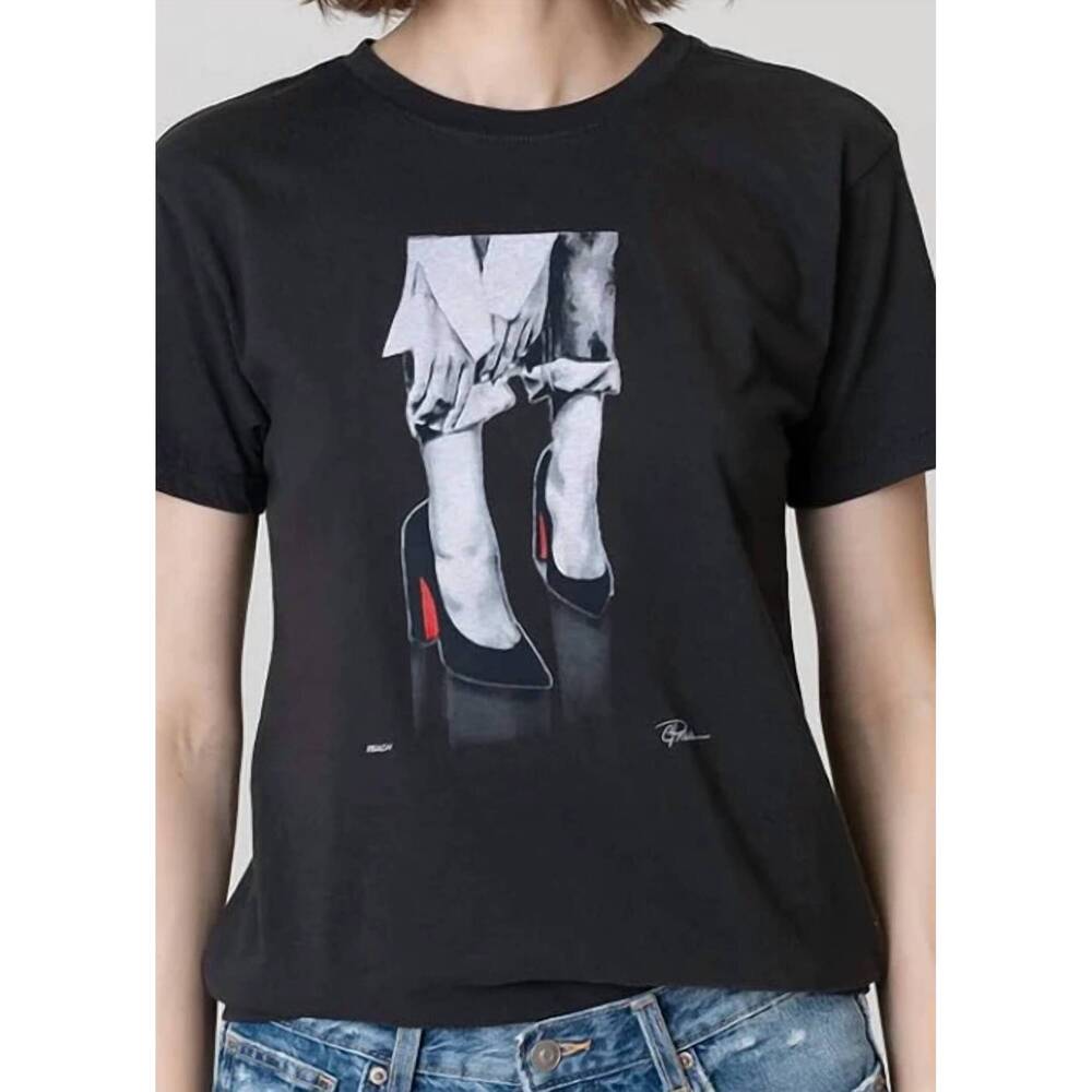 NEW CPRESS STUDIO reach mushie tee in black